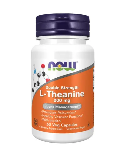 NOW Foods, L-Theanine, Double Strength, 200 mg