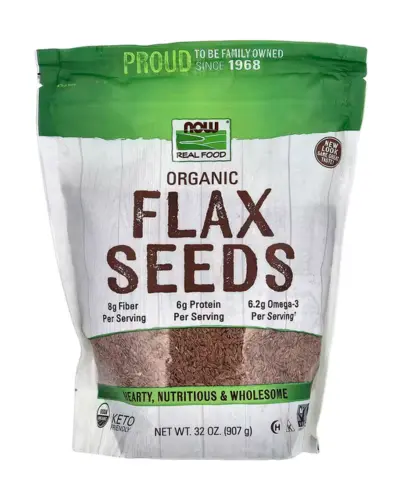 NOW Foods, Real Food, Organic Flax Seeds, 32 oz (907 g)