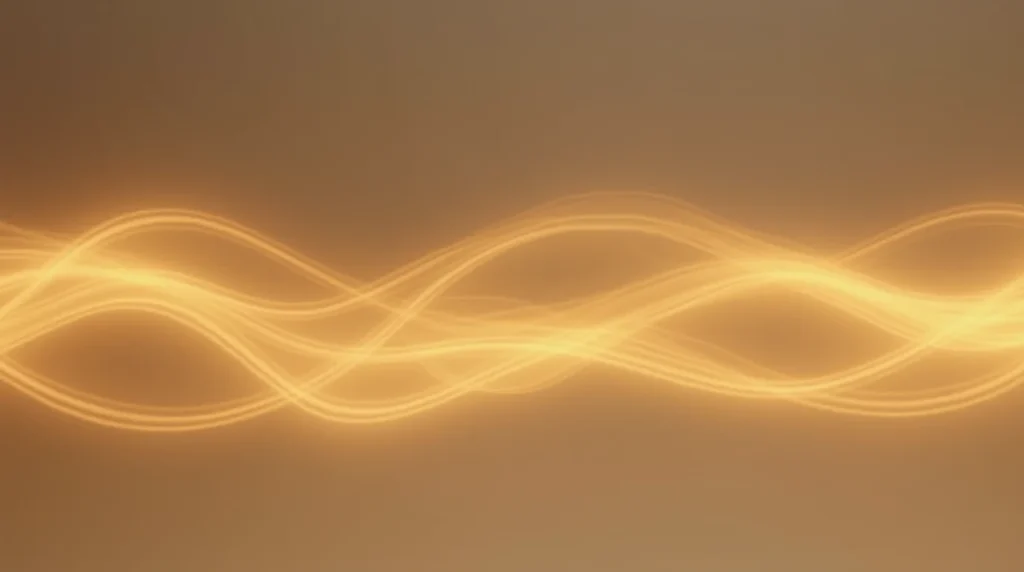 An abstract, soft wave form with gentle peaks and valleys in a warm golden color